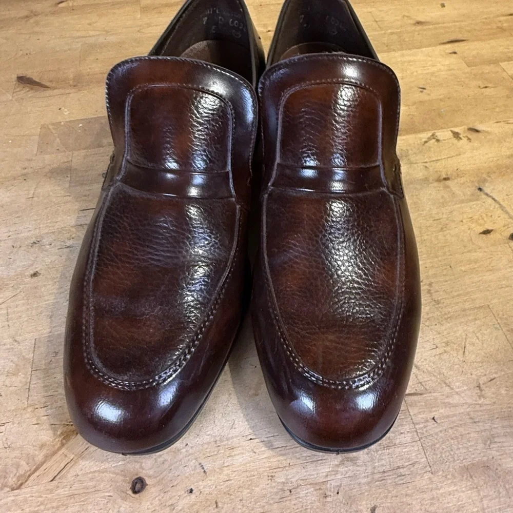 Chancellor Men’s Leather Slip On Loafers Brown Size 7.5 or 8
